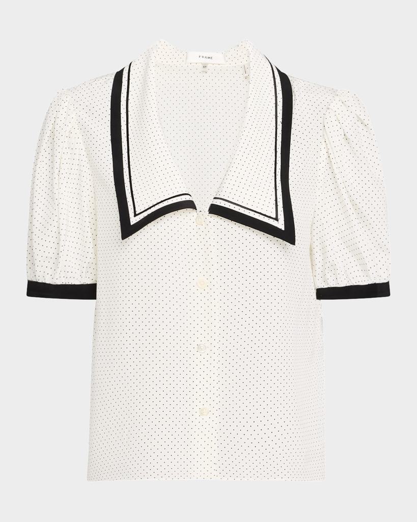 Fletta Sailor Blouse ホワイト CELLULOSE POPLIN SAILOR CUTTING BLOUSE – THE SHOP YOHJI YAMAMOTO