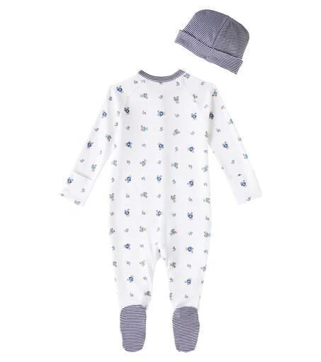 Ralph Lauren Baby cotton onesie, bib, and beanie set 4