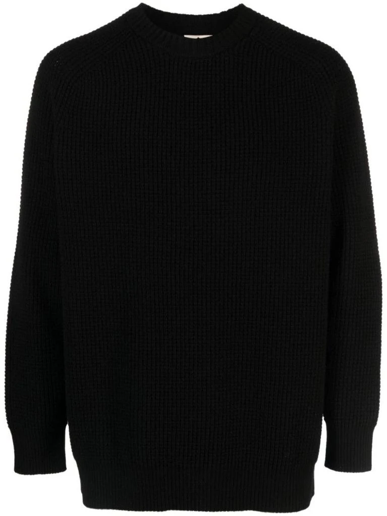 Ten C Relaxed Fit Textured Knit Sweater 1