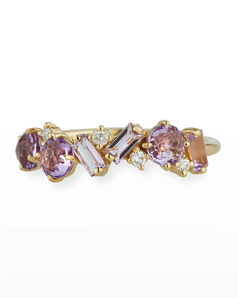 Suzanne Kalan Bloom 14K Yellow Gold Amalfi Mix Ring, Size 4-8.5 1