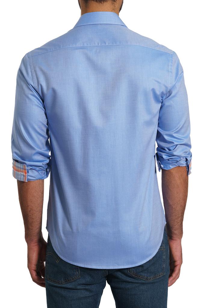 Jared Lang Solid Pima Cotton Button-Up Shirt