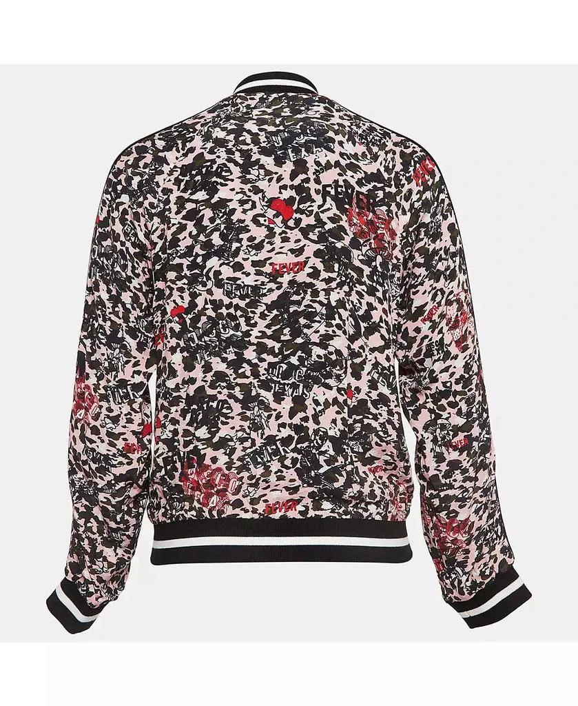 Pre-Owned Zadig 
Voltaire Women
s Pink/black Printed Crepe Reversible Billy Leo Jacket 4