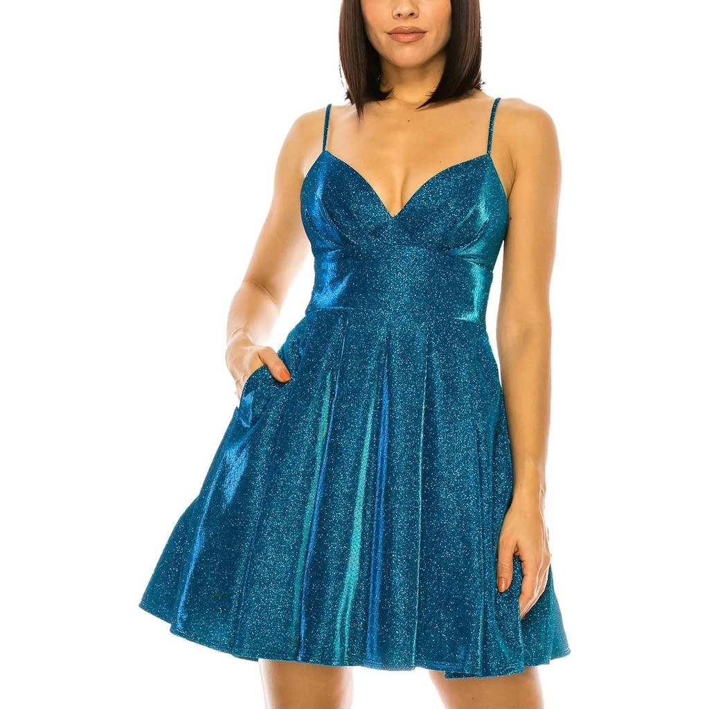 Juniors Womens Glitter Mini Cocktail and Party Dress  On Sale Now with Up  to 69% Off | Discover Exclusive Deals & Savings at BeyondStyle  Authentic B.  Darlin clothing|women|dresses with Limited-Time