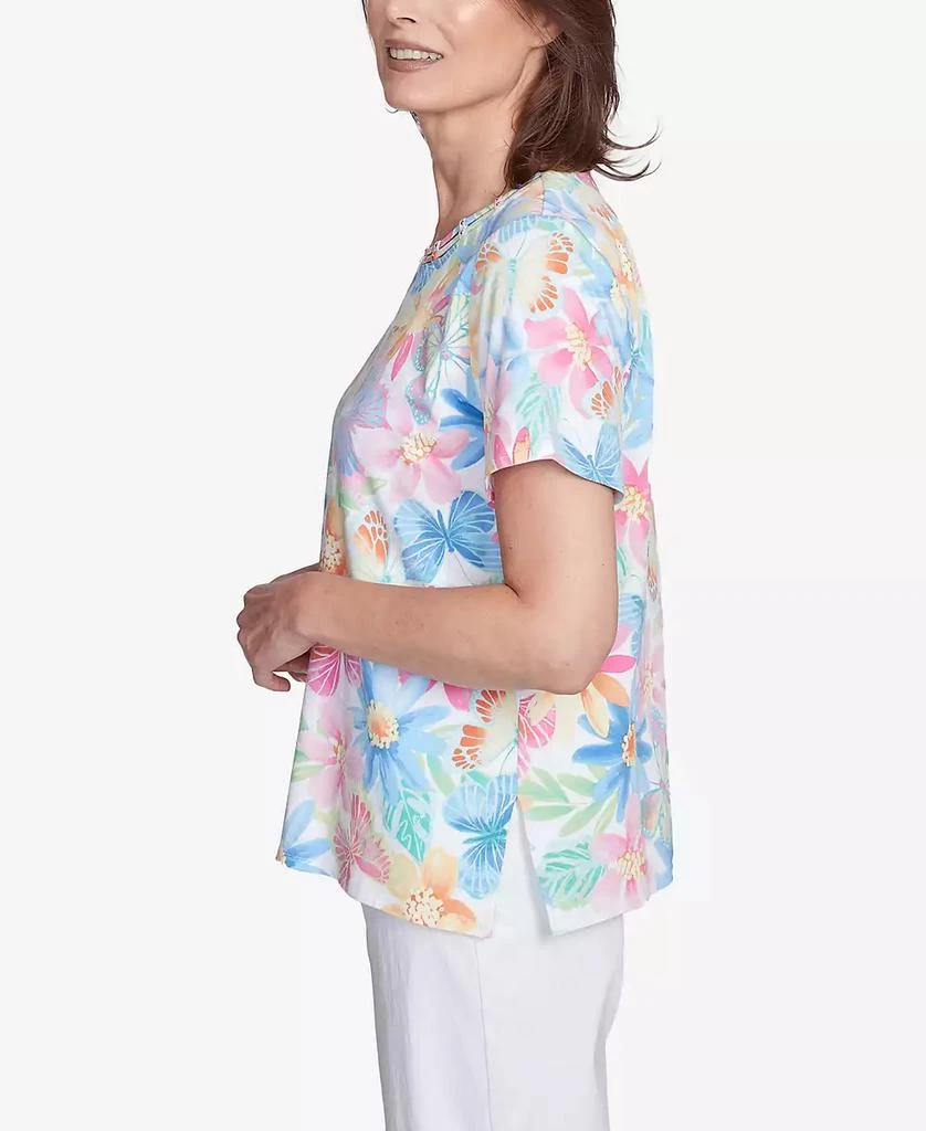 Alfred Dunner Petite  Spring Butterfly Crew Neck Top 3
