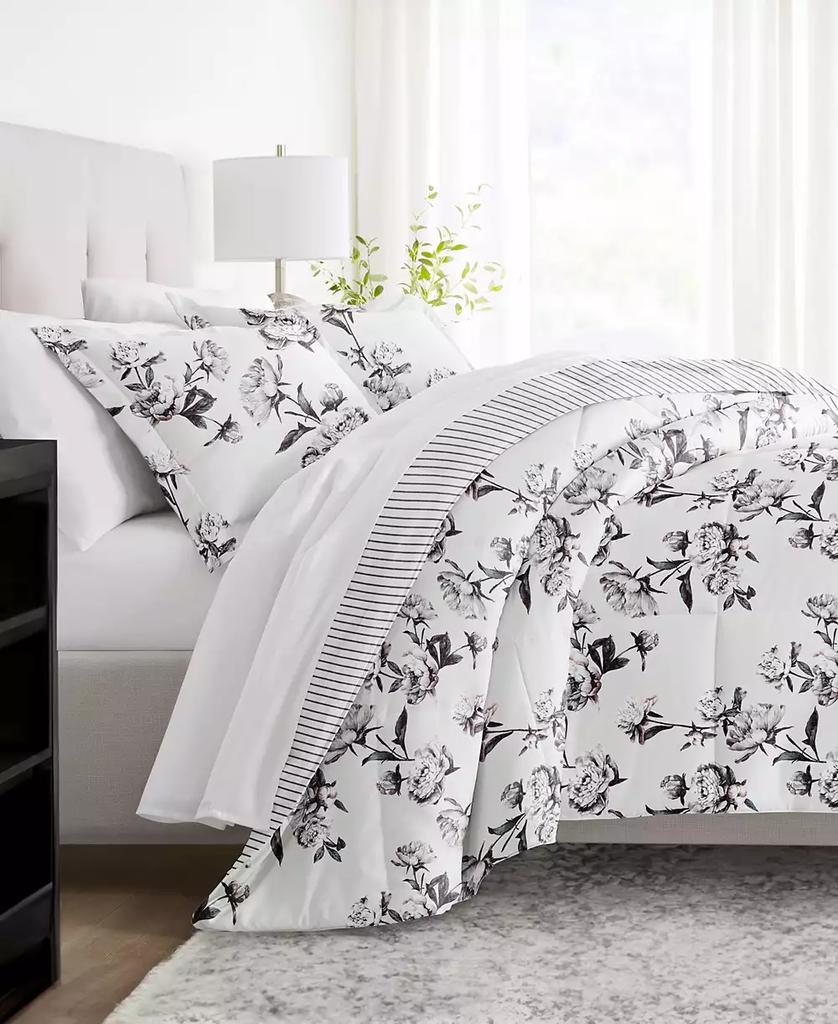 IENJOY HOME Vintage-Like Magnolia Stripe 2-Piece Comforter Set