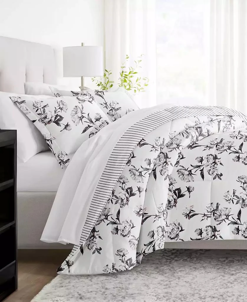 IENJOY HOME Vintage-Like Magnolia Stripe 2-Piece Comforter Set 1