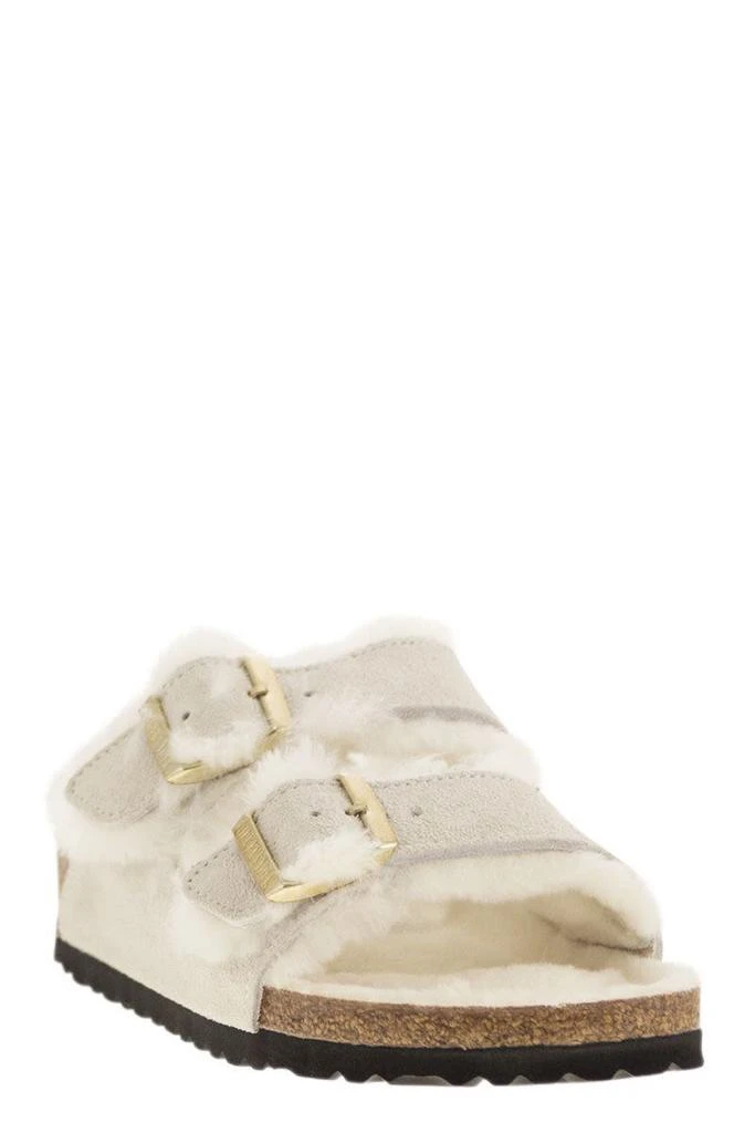 Birkenstock Birkenstock Arizona - Suede Lamb Fur Slipper 2