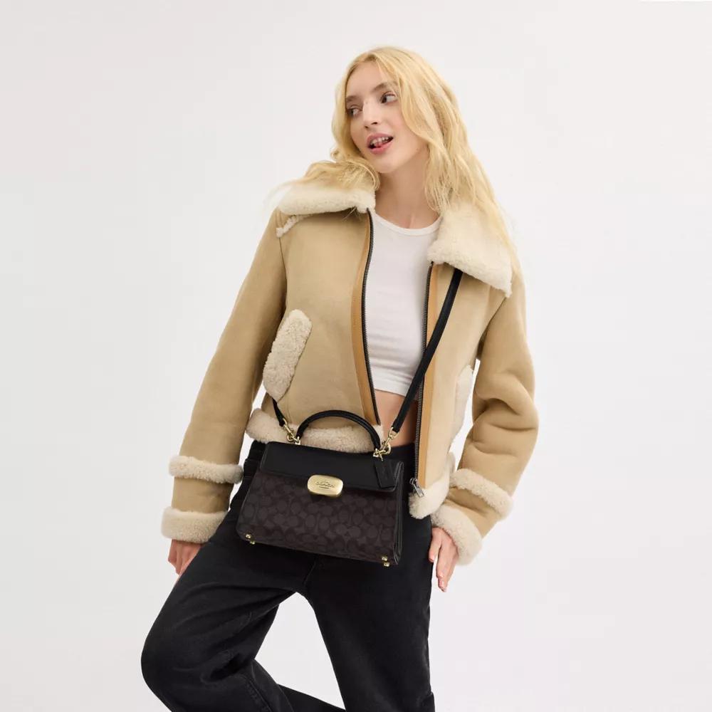 Coach Eliza Top Handle Bag In Signature Canvas