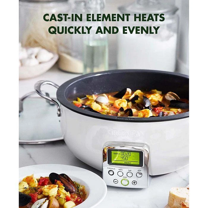 Greenpan Elite 6-Quart Essential Smart Skillet 4