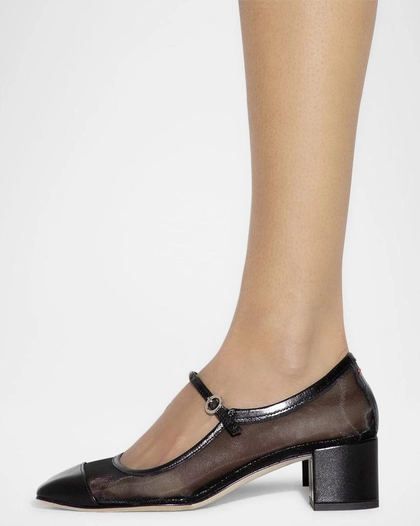 AEYDE Aline Mesh Square-Toe Mary Jane Pumps 2