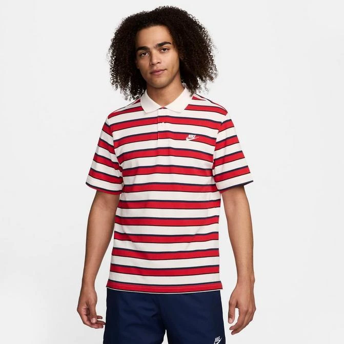 NIKE Men's Nike Club Striped Polo Shirt 1