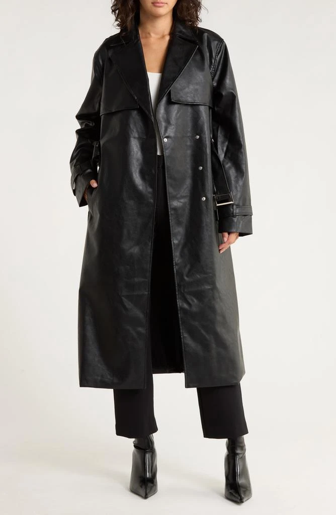 AREA Riana Faux Leather Coat 3