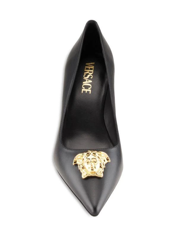 Versace La Medusa 64MM Spool Heel Leather Pumps 5