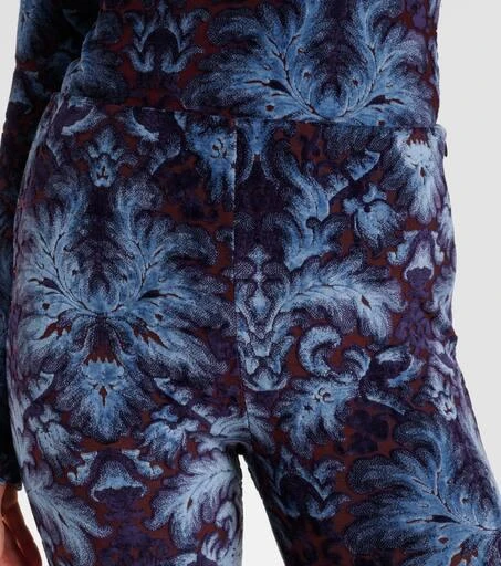 ETRO Printed crêpe high-rise flared pants 4