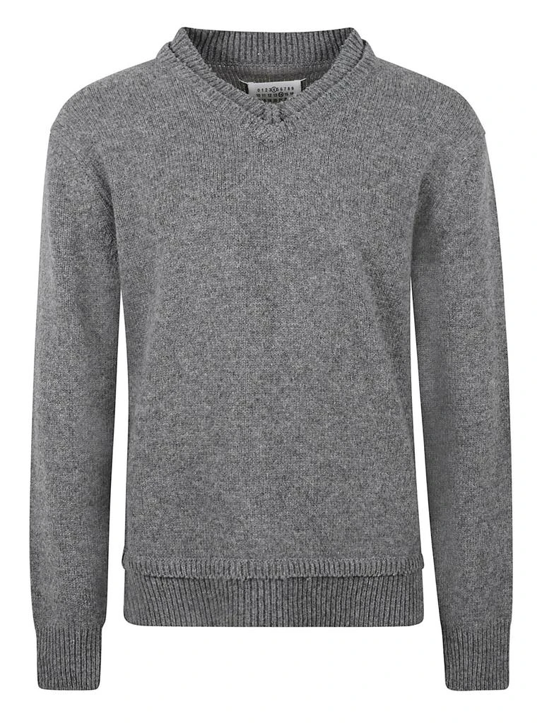 MAISON MARGIELA Maison Margiela Four-Stitch V-Neck Jumper 1