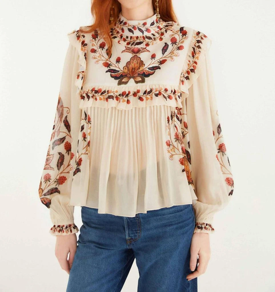 Farm Rio Farm Rio - Berry Garden Long Sleeve Blouse