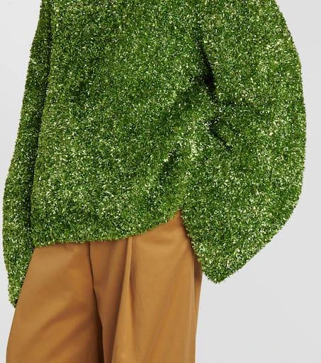 Dries Van Noten Oversized lamé sweater 5