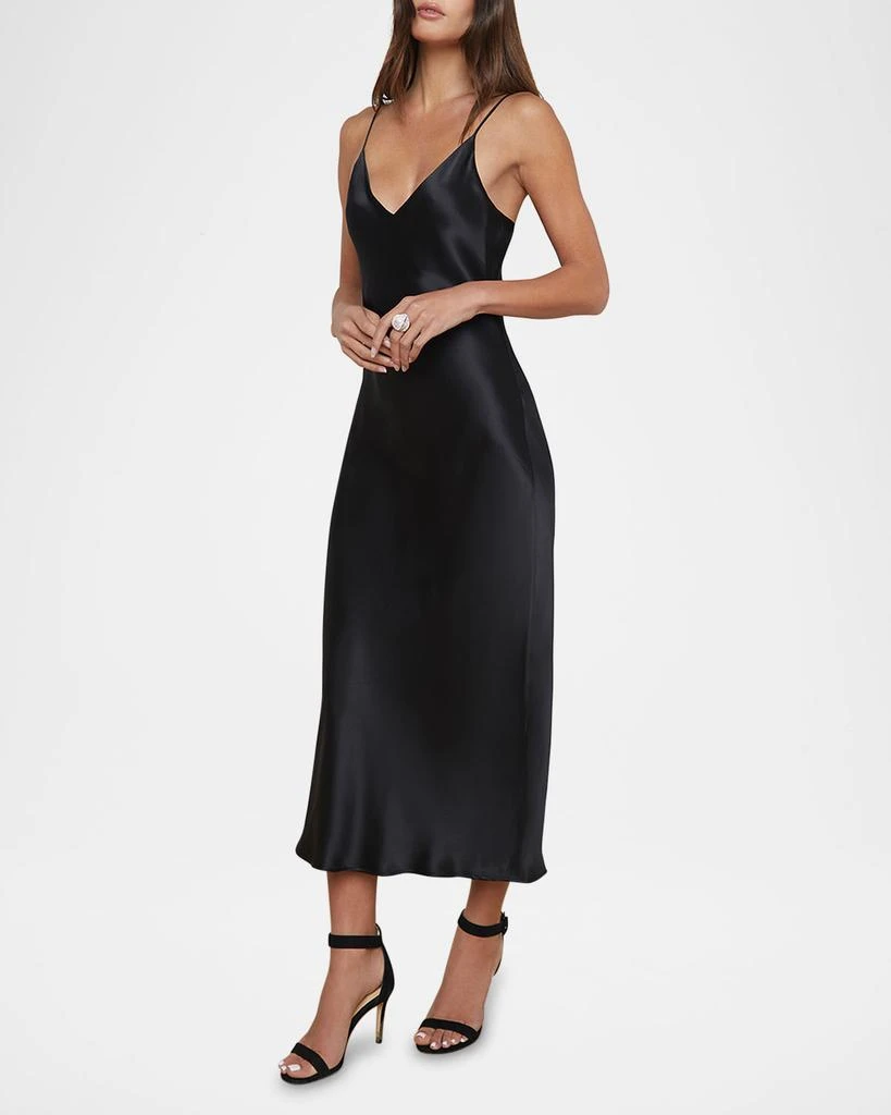 L'Agence Seridie Mid-Length Silk Slip Dress 2