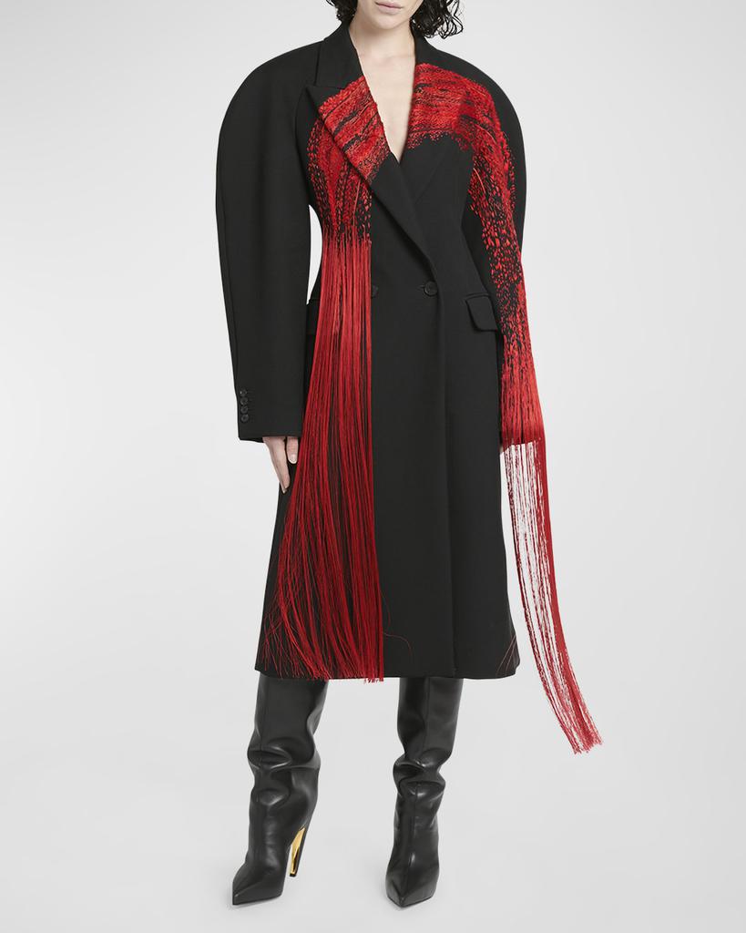 Alexander McQueen Brushstroke Embroidered Fringe Double