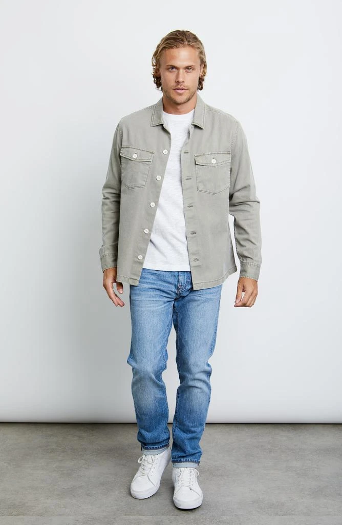 Rails Garment Washed Cotton Button-Up Military Shirt 5
