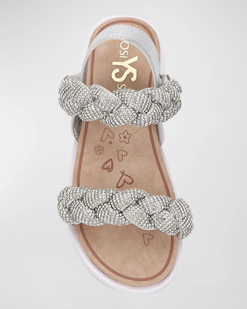 Yosi Samra Girl
s Miss Bradie Glam Faux Leather Sandals, Baby/Toddlers/Kids 3