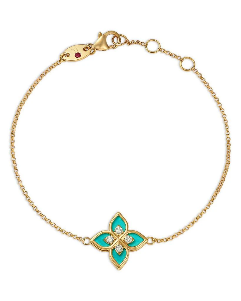 Roberto Coin 18K Yellow Gold Diamond Ceramic Venetian Princess Bracelet 1