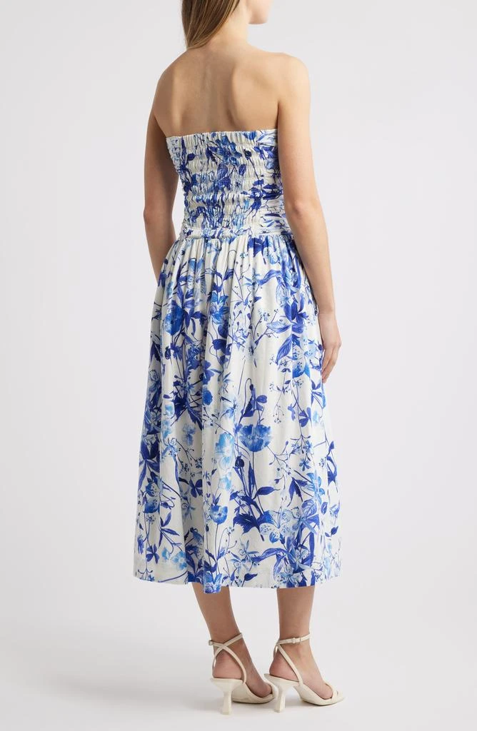 knee length dresses for ladies Farm Rio Purple Chelsea Garden Embroidered Lace Midi Dress, Chelsea Garden Purple / S main image 1