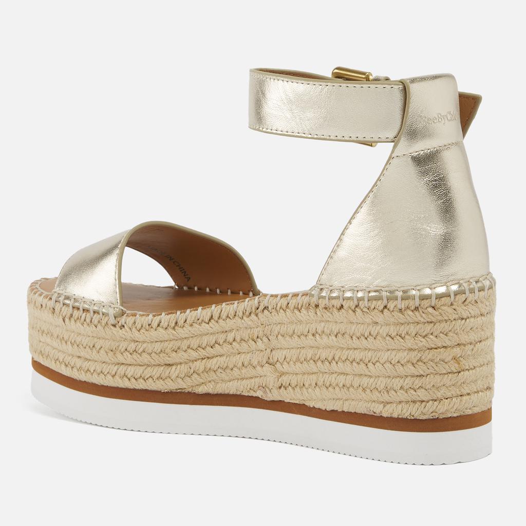 See by Chloé See by Chloé Women's Glyn Leather Espadrille Flatform Sandals