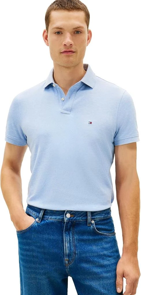 Tommy Hilfiger Tommy Hilfiger Men's Short Sleeve Polo Shirts in Classic Fit with Stretch and Organic Pique Cotton