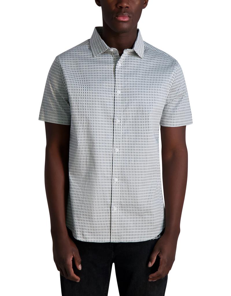 Karl Lagerfeld Paris ALL OVER PRINTED SHORT SLEEVE SHIRT
