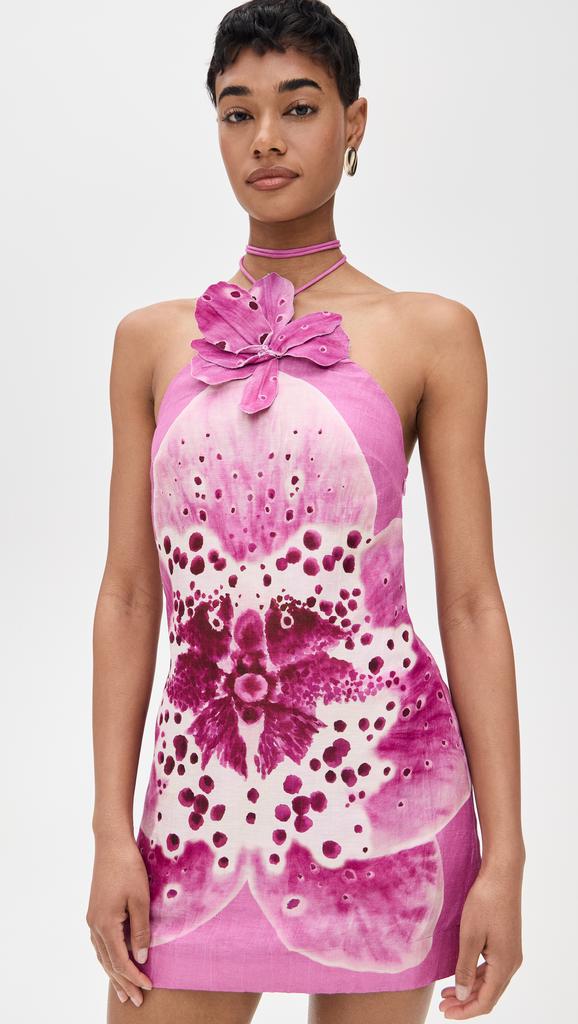 AMUR Everlee Orchid Print Mini Dress