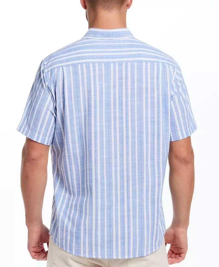 Weatherproof Vintage Men's Regular-Fit Textured Stripe Button-Down Shirt 4