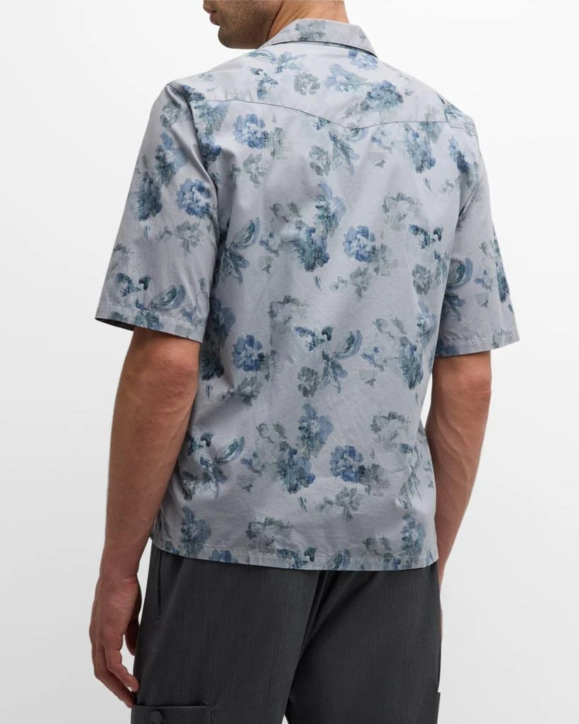 Officine Generale Men's Eren Flower-Print Camp Shirt 4