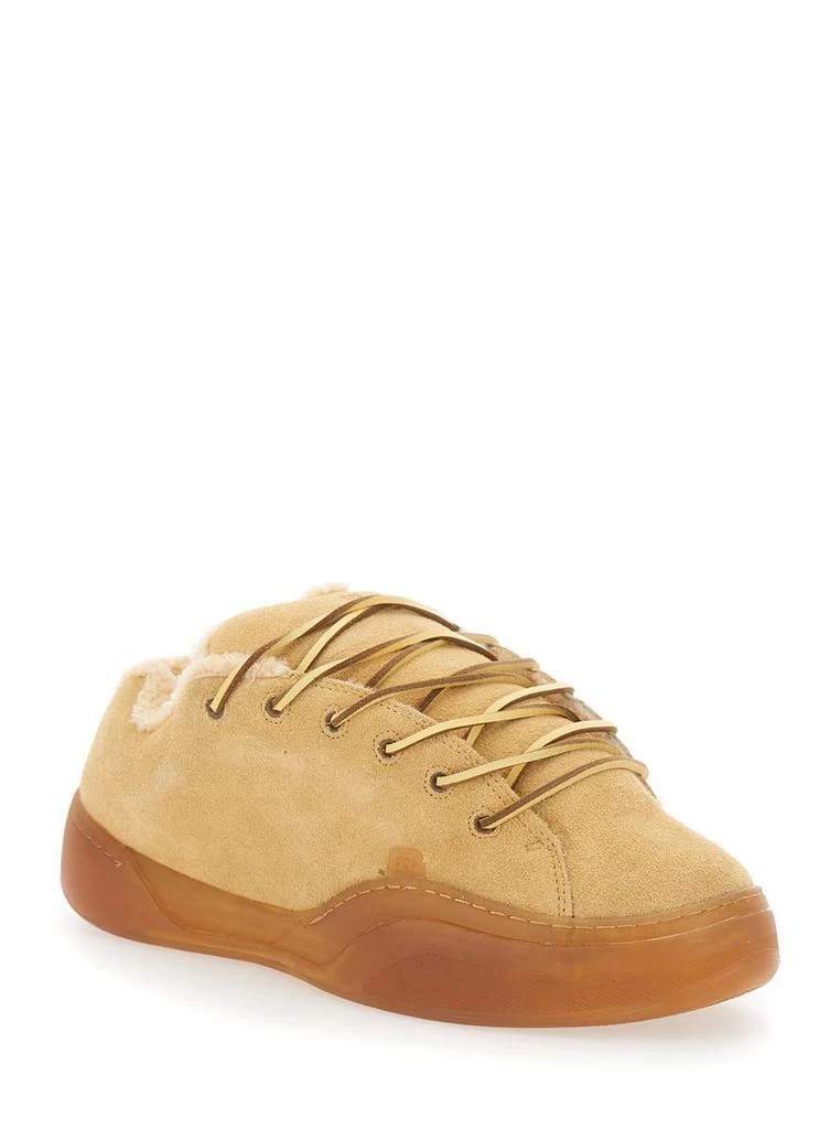 ERL 'Vamp Skate' Brown Low Top Sneakers With Contrasting Sole In Suede Man 2