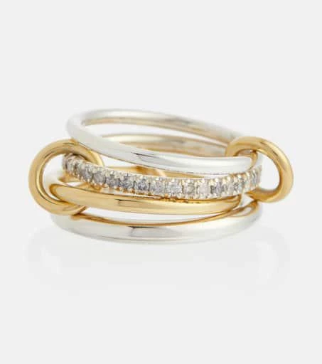 Spinelli Kilcollin Nimbus 18kt gold and sterling silver ring with diamonds 1