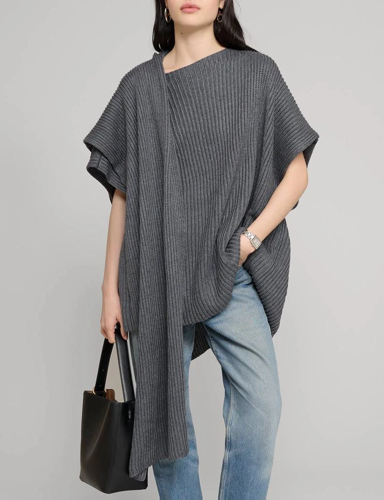 Pixie Market Grey Knit Cape Top 3