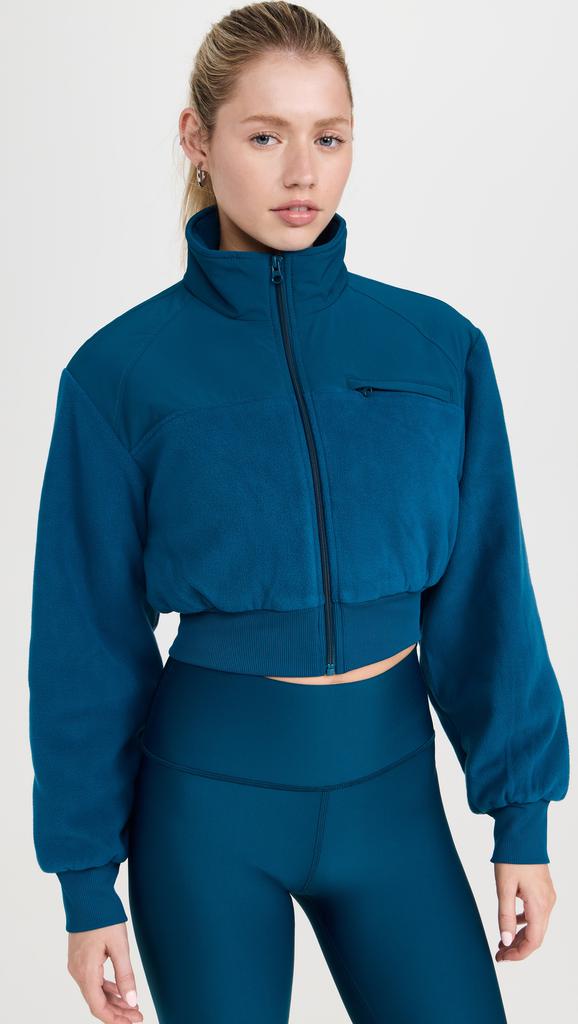 Alo Polar Fleece Cropped Wintry Mix Jacket