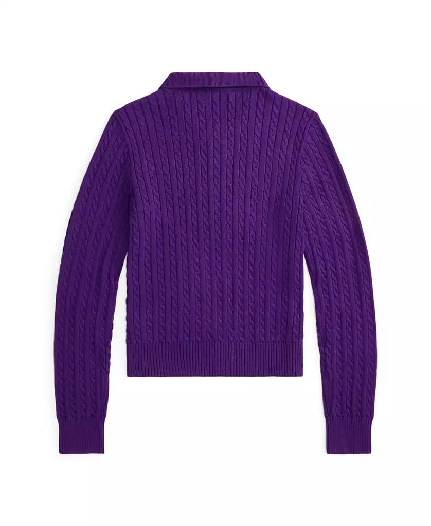 Ralph Lauren Girls 7-16 Mini-Cable Polo Sweater 2