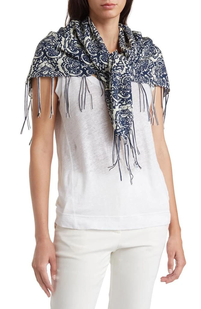 La Fiorentina Paisley Print Square Scarf 1