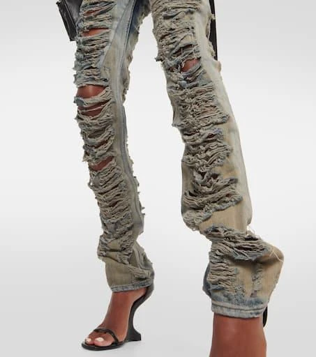 Rick Owens DRKSHDW distressed low-rise jeans 5