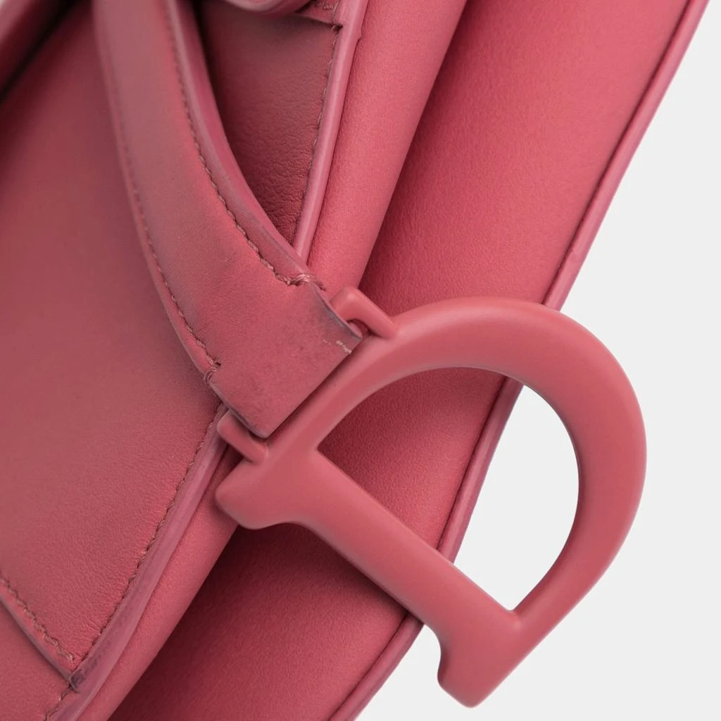 Dior Dior Pink Leather Mini Saddle Bag 8