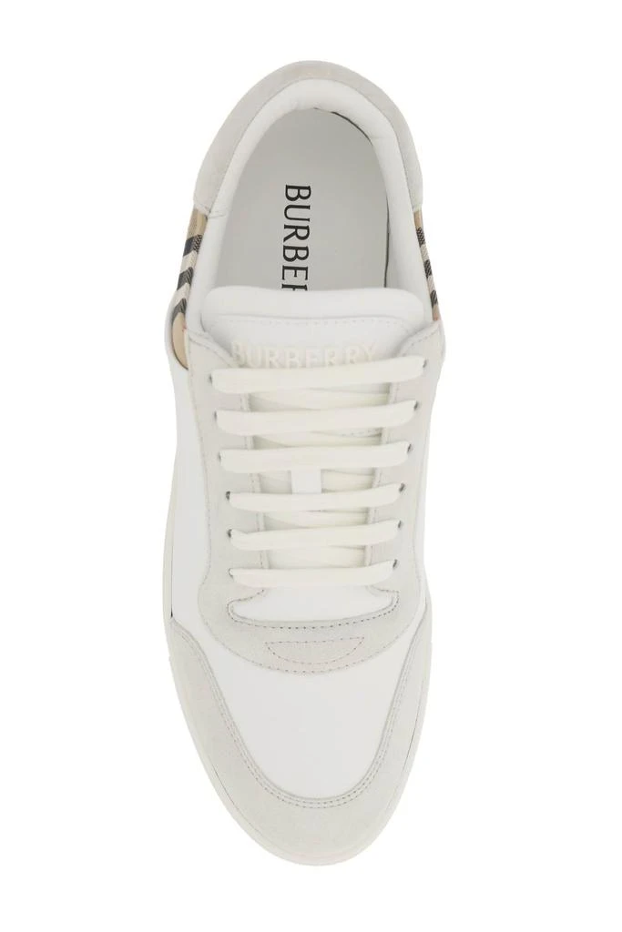 BURBERRY check leather sneakers 2