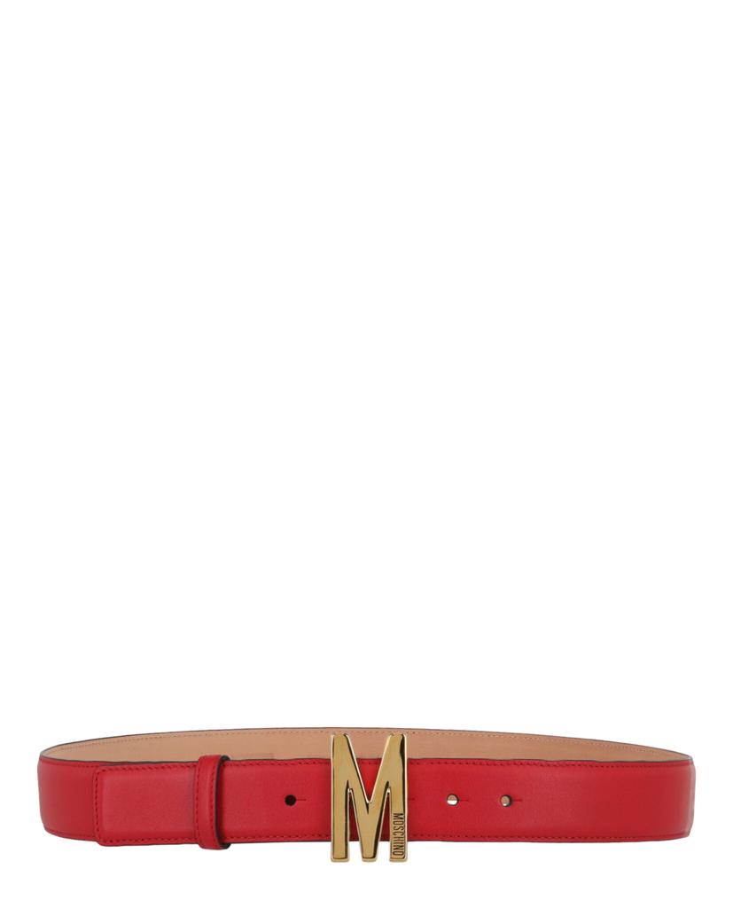 Moschino M Logo-Plaque Belt