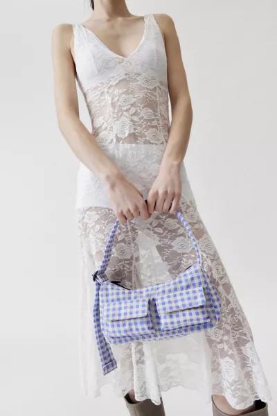 BAGGU BAGGU UO Exclusive Gingham Cargo Nylon Shoulder Bag