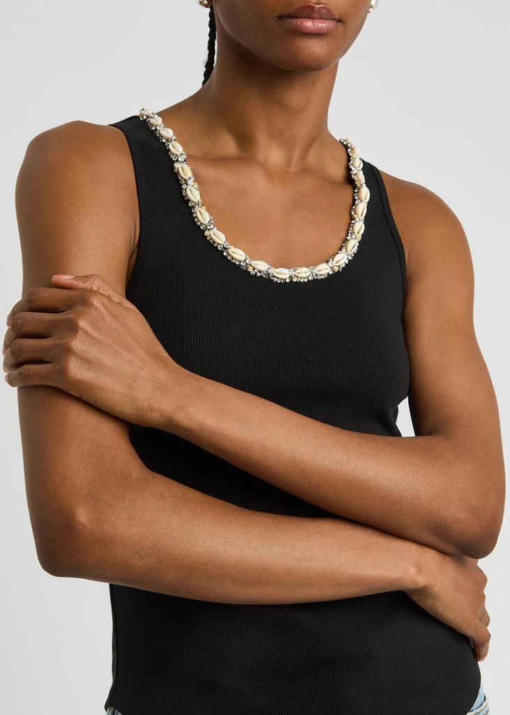 Zimmermann Illuminate embellished stretch-cotton tank 5