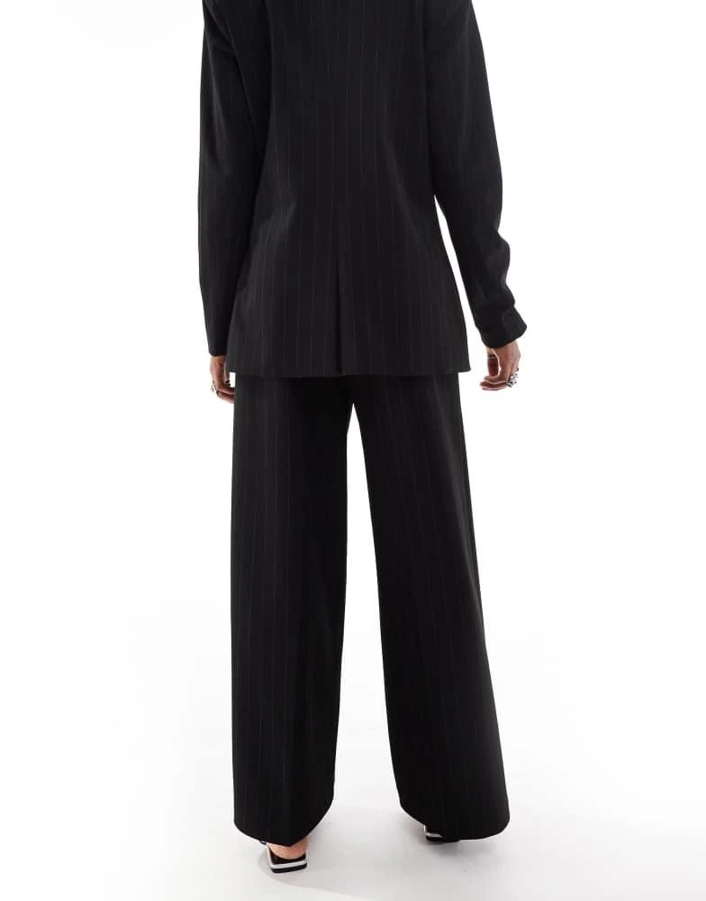 COLLUSION COLLUSION wide leg trouser co-rd in black pinstripe 4