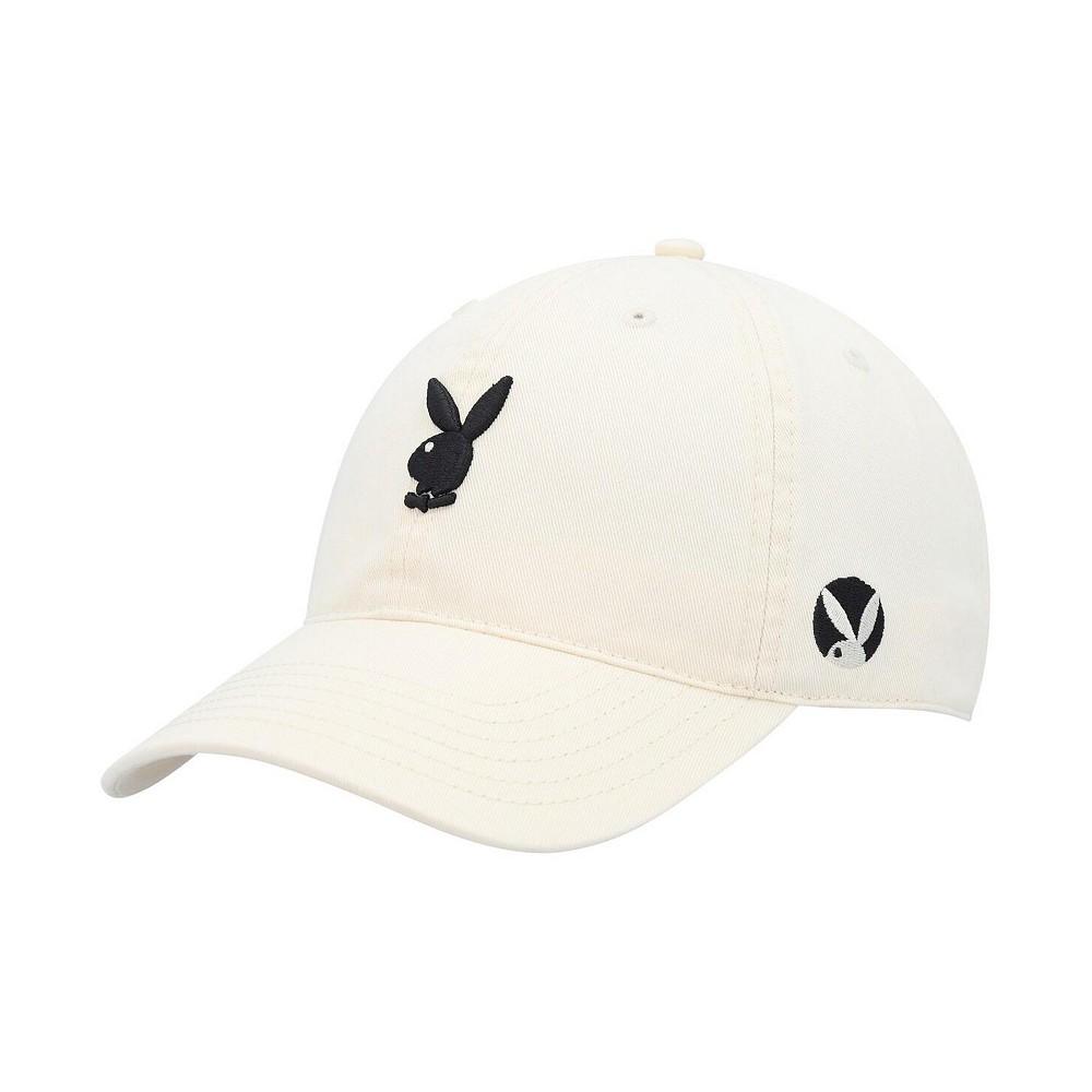 Playboy Men's Cream Micro Dad Adjustable Hat