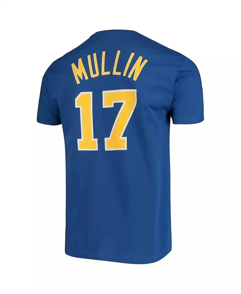 Mitchell & Ness Men's Chris Mullin Royal Golden State Warriors Hardwood Classics Name and Number Team T-shirt 4