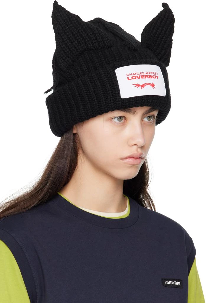 Charles Jeffrey Loverboy Black Chunky Ears Beanie 2