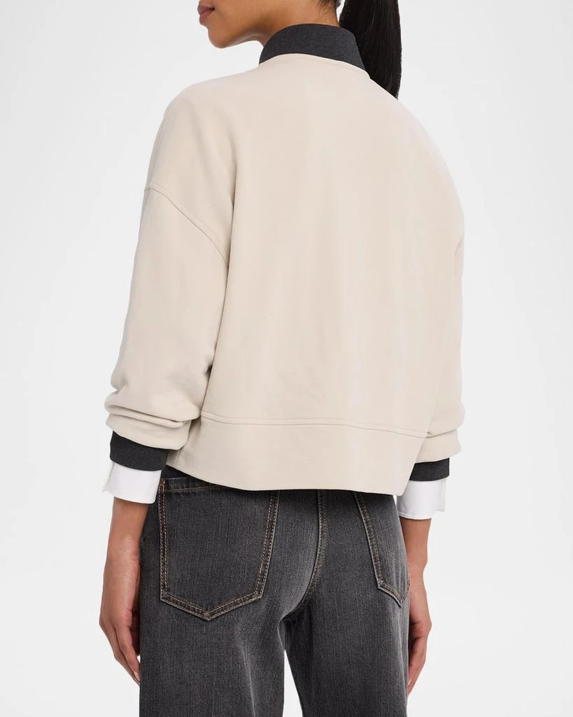 Brunello Cucinelli Felpa Buttoned Bomber Cardigan 3